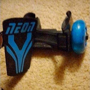 Neon Street Rollers LED Heel Wheels Blue Clip on Skates for Kids Age 5+
